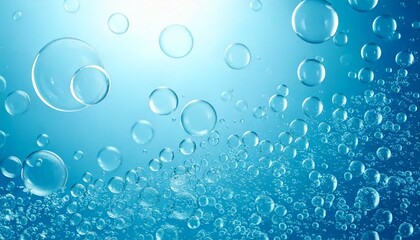 シャボン玉　泡　気泡　イメージ　水色　背景