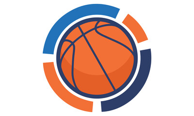 Ball for Basketball. Basketball design. Game Day. Basketball playoff in March. Sport party in United States. Final games of season tournament. Professional team championship. Sport poster. Vector