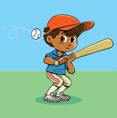 scared little baseball player is waiting for the ball2