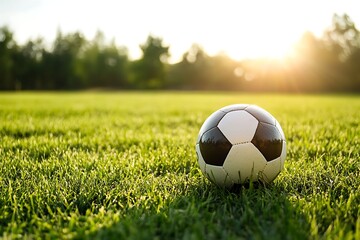 Soccer Ball on a Lush Green Field