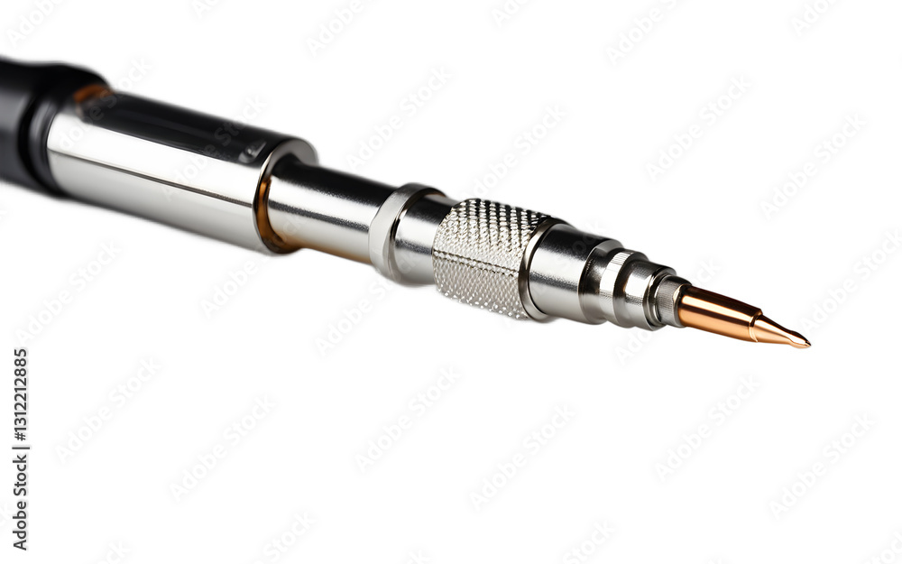 Poster A soldering iron with a fine tip, isolated on a empty plain background