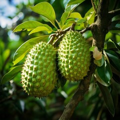 Here’s a writing prompt about soursop:

**Prompt:**  
The soursop tree stands tall and proud, its...