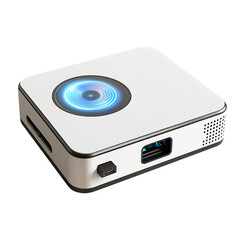 Fototapeta premium Portable High-Quality Mini Projector with 1080p Isolated on Transparent Background