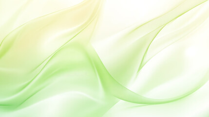 Green and yellow flowing fabric texture with soft gradient waves