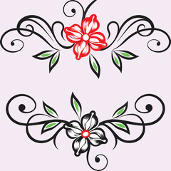 Elegant floral ornaments