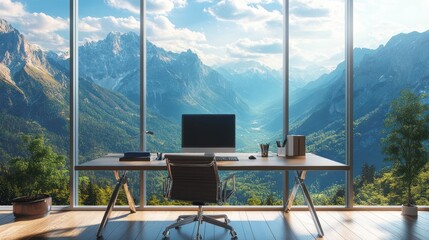 Modern office with mountain view (4)