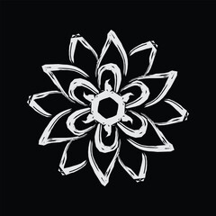 abstract flower shape doodle element design