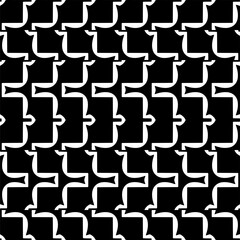 Black and white seamless pattern with abstract shapes. Repeat pattern for fashion,wrapping paper,  textile design, fabrics and home decor,  on wall paper.