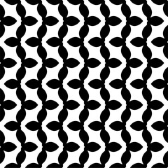 Black and white seamless pattern with abstract shapes. Repeat pattern for fashion,wrapping paper,  textile design,  on wall paper, fabrics and home decor.