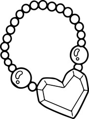 necklace hand drawn doodle