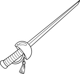 sword hand drawn doodle
