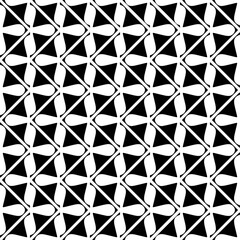 Black and white seamless pattern with abstract shapes. Repeat pattern for fashion,wrapping paper,  textile design,  on wall paper, fabrics and home decor.