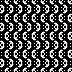 Black and white seamless pattern with abstract shapes. Repeat pattern for fashion,wrapping paper,  textile design,  on wall paper, fabrics and home decor.
