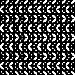 Black and white seamless pattern with abstract shapes. Repeat pattern for fashion,wrapping paper,  textile design,  on wall paper, fabrics and home decor.