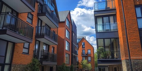 Obraz premium Innovative designs are shaping the future of modern housing in Britain.