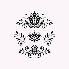 Elegant floral ornaments