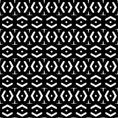 Black and white seamless pattern with abstract shapes. Repeat pattern for fashion, textile design,  on wall paper, wrapping paper, fabrics and home decor.