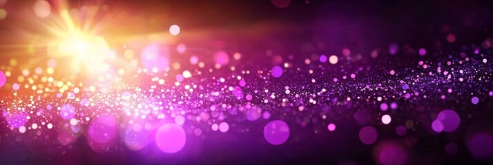 Shimmering light rays playing through a textured purple canvas.