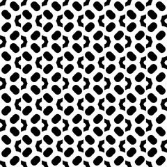 Black and white seamless pattern with abstract shapes. Repeat pattern for fashion, textile design,  on wall paper, wrapping paper, fabrics and home decor.