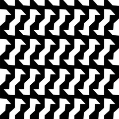 Black and white seamless pattern with abstract shapes. Repeat pattern for fashion, textile design,  on wall paper, wrapping paper, fabrics and home decor.