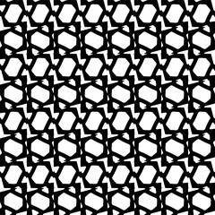 Black and white seamless pattern with abstract shapes. Repeat pattern for fashion, textile design,  on wall paper, wrapping paper, fabrics and home decor.