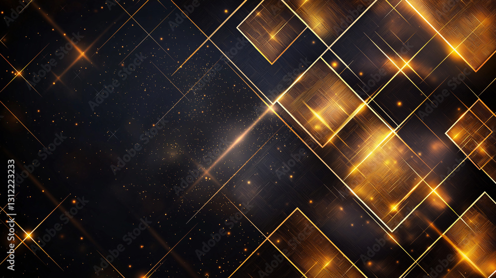 Aufkleber art deco background with golden lines and geometric shapes, creating luxurious and elegant atmospher