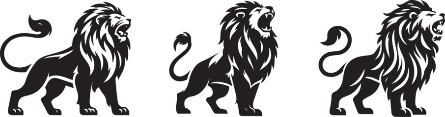 Roaring Silhouettes Vector Pack