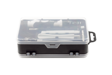 Gadget repair tool kit, set of tools for repairing smartphones and laptops, isolated from background