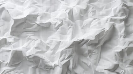 a piece of white paper crumpled with a delicate grid overlay