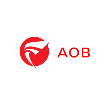 AOB Letter Initial Logo Design Template Vector Illustration