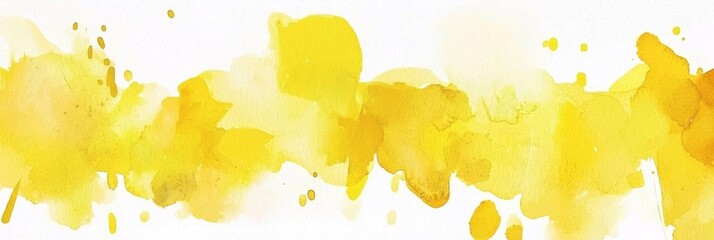 Vibrant abstract background featuring yellow watercolor swirls.