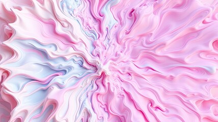 Obraz premium Abstract Pink White Swirls Fluid Marble Texture Background