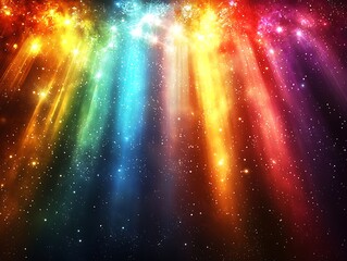 Cosmic Rainbow Light Show.
