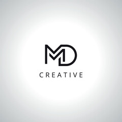 Abstract MD DM Logo Template With Vector Eps.