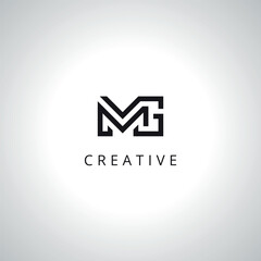 Abstract MG GM Logo Template With Vector Eps.