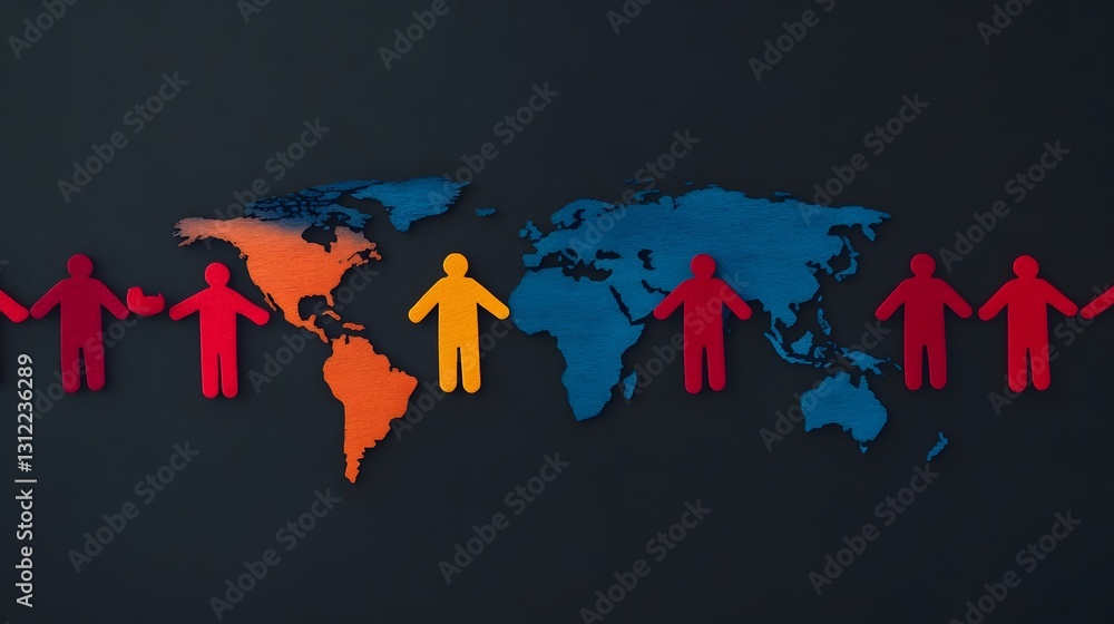 Poster connecting continents:a symbolic bridge of cultural exchange and mutual understanding