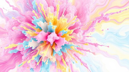 Obraz premium Pastel Color Explosion Abstract Paint Splash Background