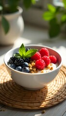 muesli with berries