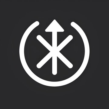Percentage arrow up icon.
