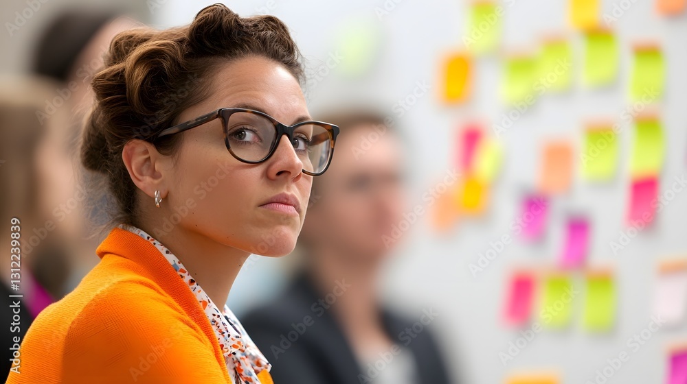 Aufkleber diverse team actively participating in a creative discussion in an open workspace