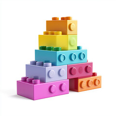 Colorful wooden toy blocks for fun and creative building