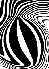 Black and White Groovy Abstract Liquid Textures Background