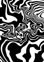 Black and White Groovy Abstract Liquid Textures Background
