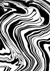 Black and White Groovy Abstract Liquid Textures Background