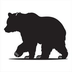 Fototapeta premium grizzly bear silhouette vector illustration design 