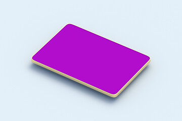 Eyeshadow swatch on light gray background. Shadow for eye. Cosmetic product for visage. Face powder. 3d render