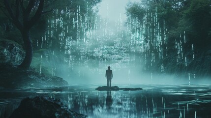 Obraz premium Cyber resilience breakdown concept art