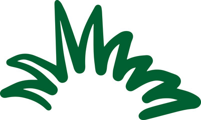 Grass meadow doodle hand drawn 