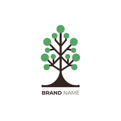 Obraz premium Trendy Creative Modern Eco Growth Tree Logo