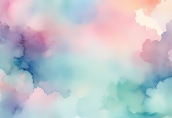 Abstract background with a watercolor wash effect and soft pastel hues. Generative AI.